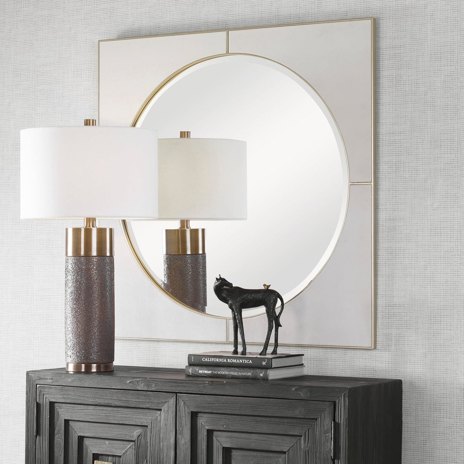 Cyprus White Square Mirror | Uttermost | Home Elegance USA