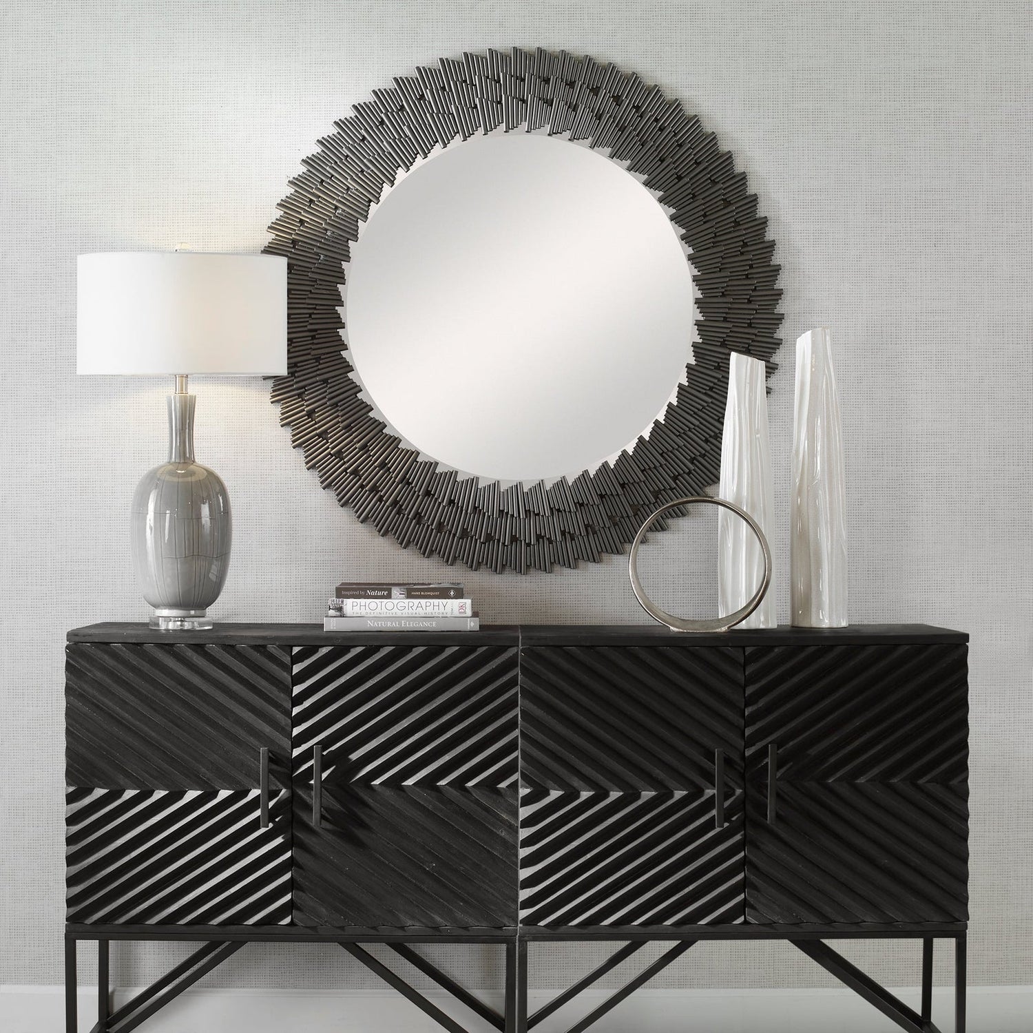 Uttermost Illusion Modern Round Mirror - Home Elegance USA