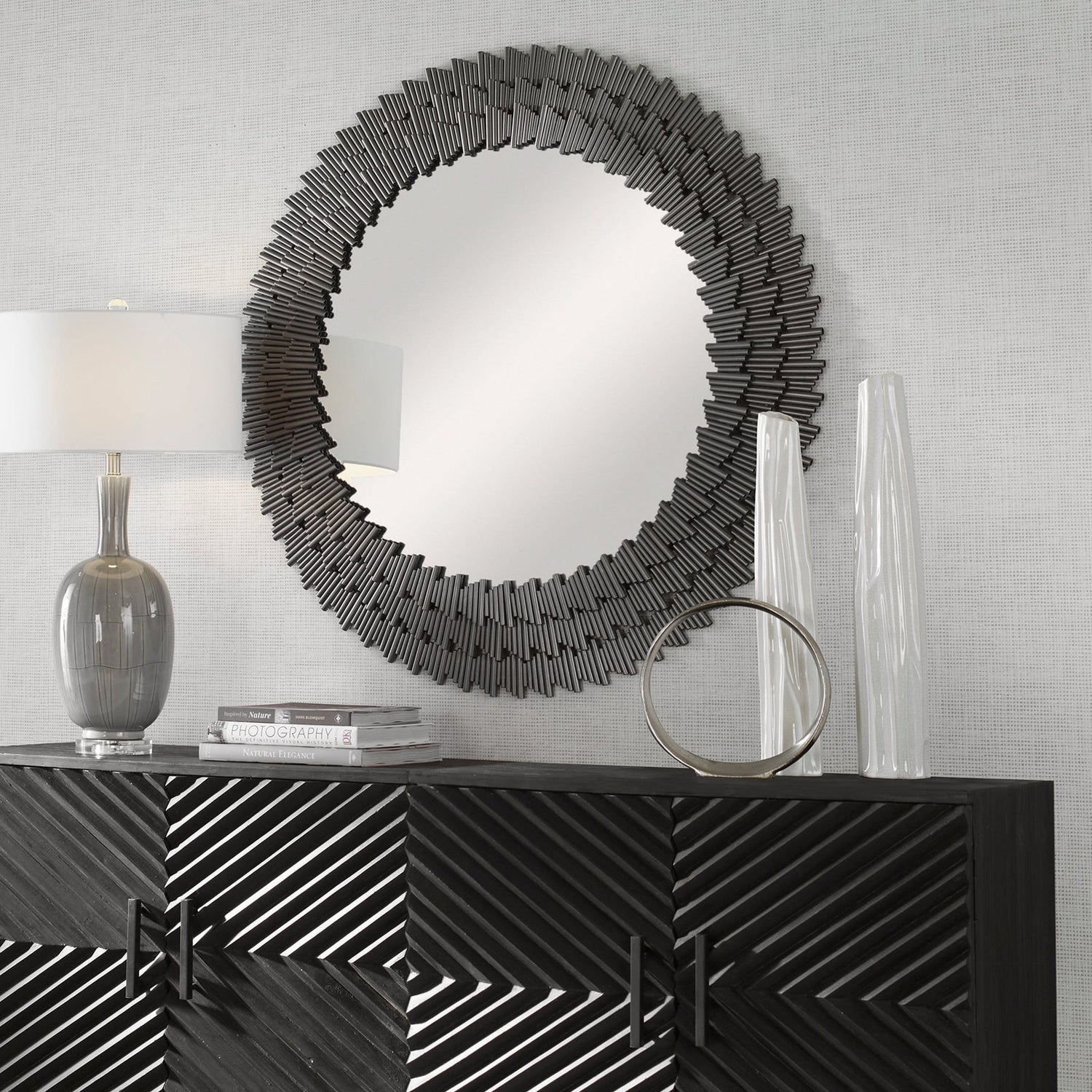 Uttermost Illusion Modern Round Mirror - Home Elegance USA