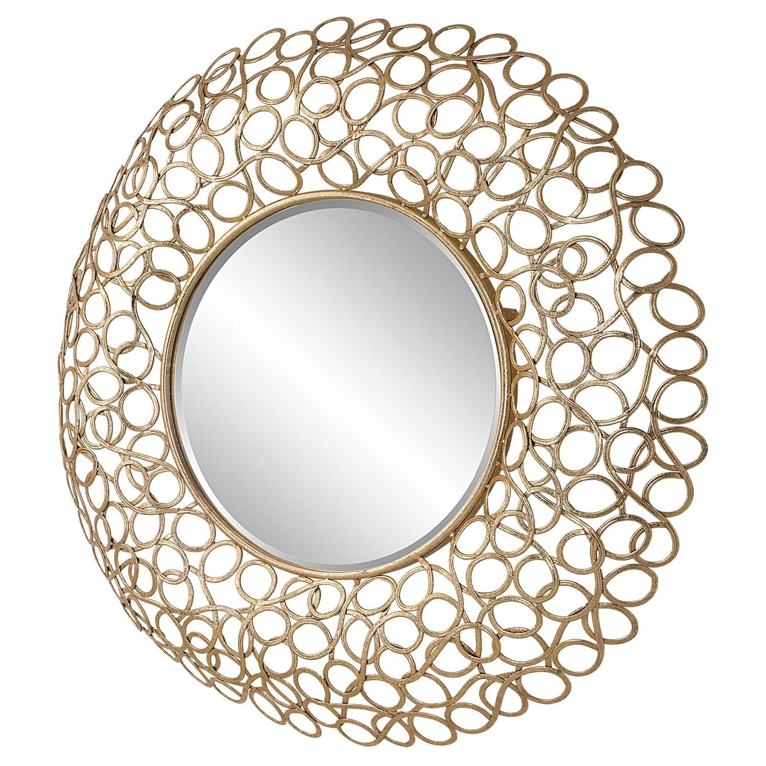 Uttermost Swirl Round Gold Mirror - Home Elegance USA