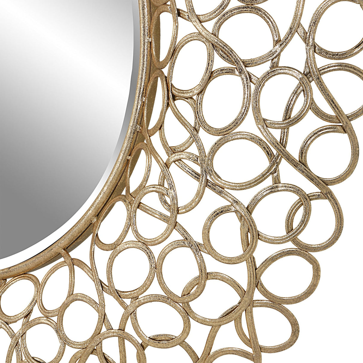 Uttermost Swirl Round Gold Mirror - Home Elegance USA