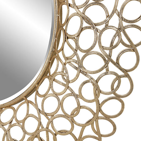 Uttermost Swirl Round Gold Mirror - Home Elegance USA