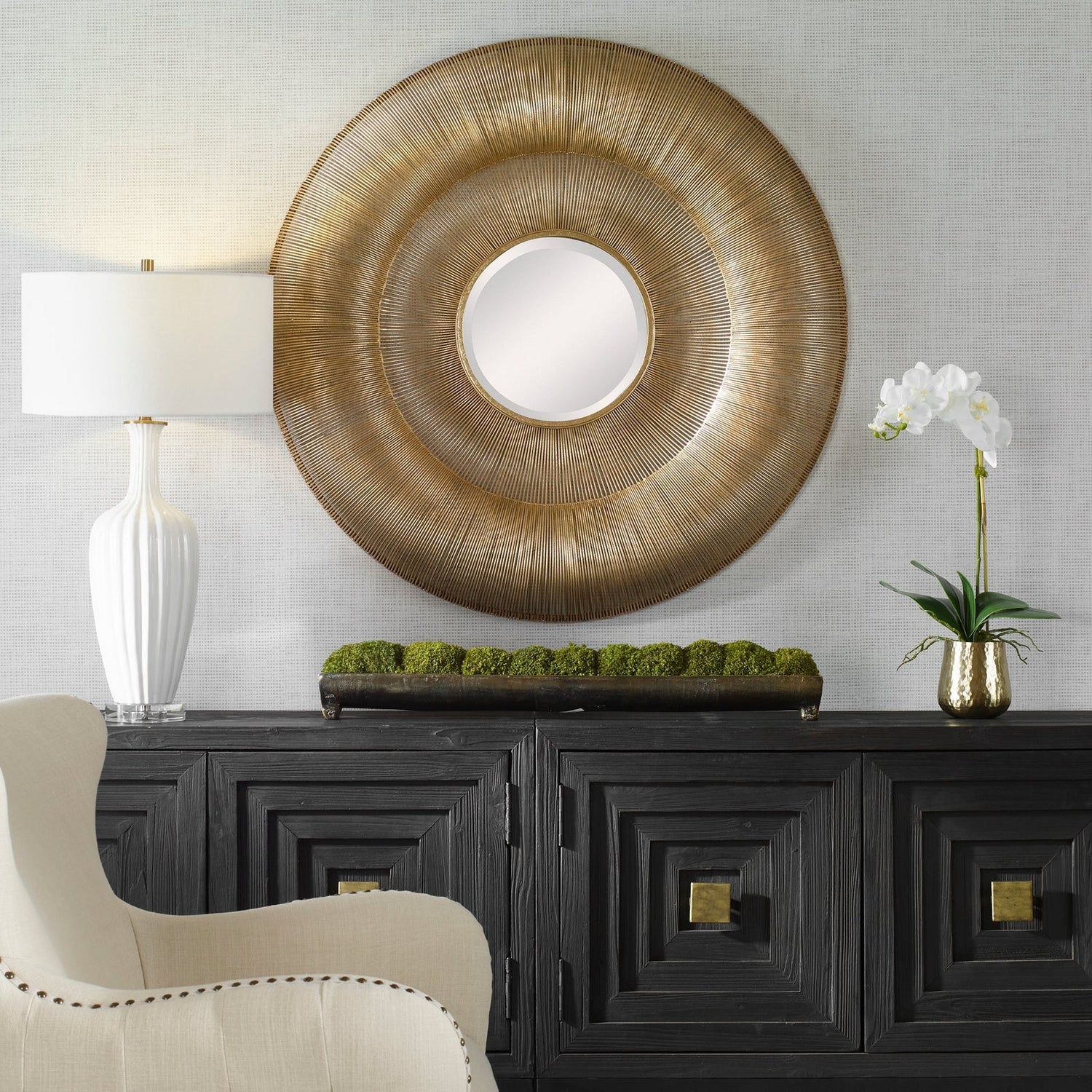Bauble Round Gold Mirror | Uttermost | Home Elegance USA