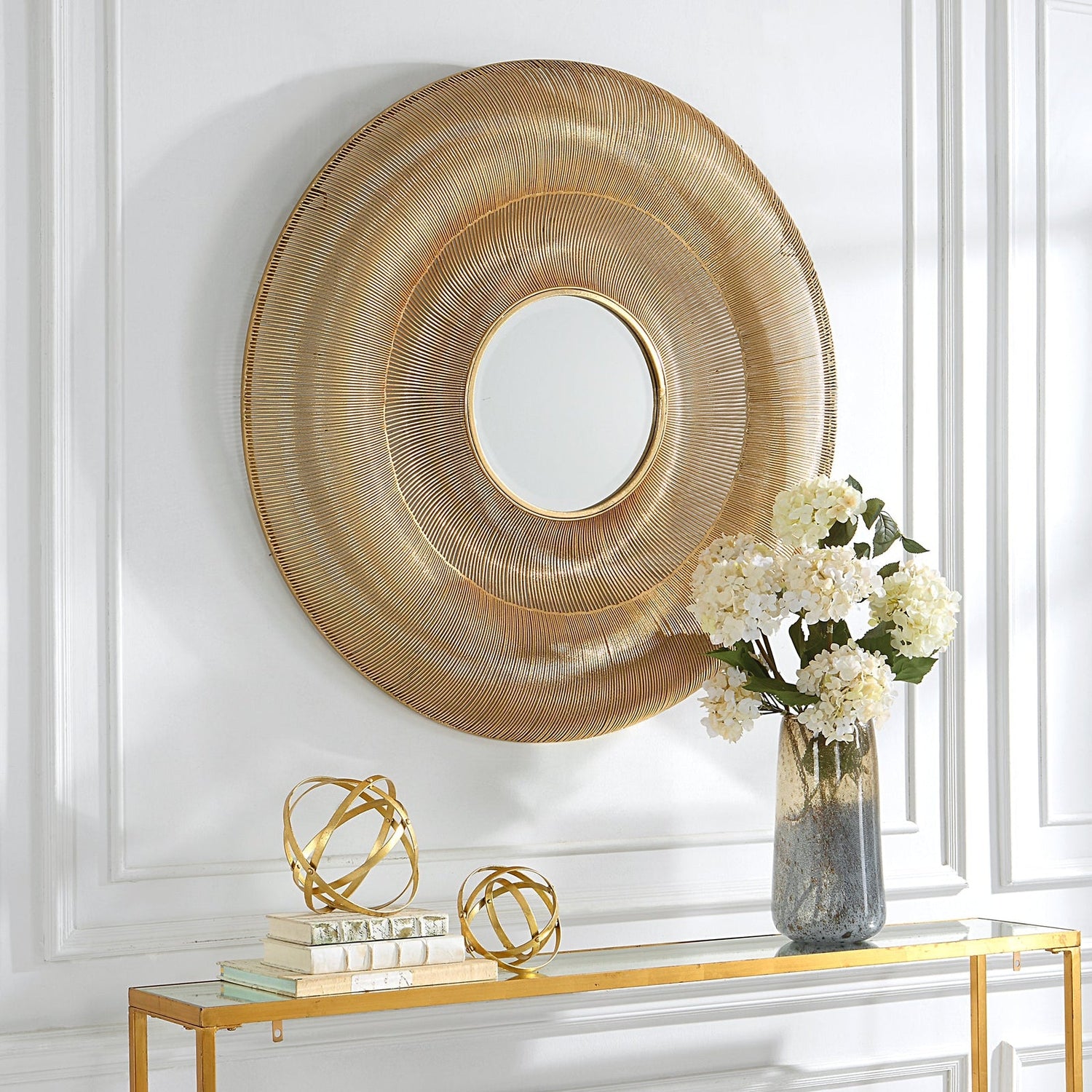 Bauble Round Gold Mirror | Uttermost | Home Elegance USA