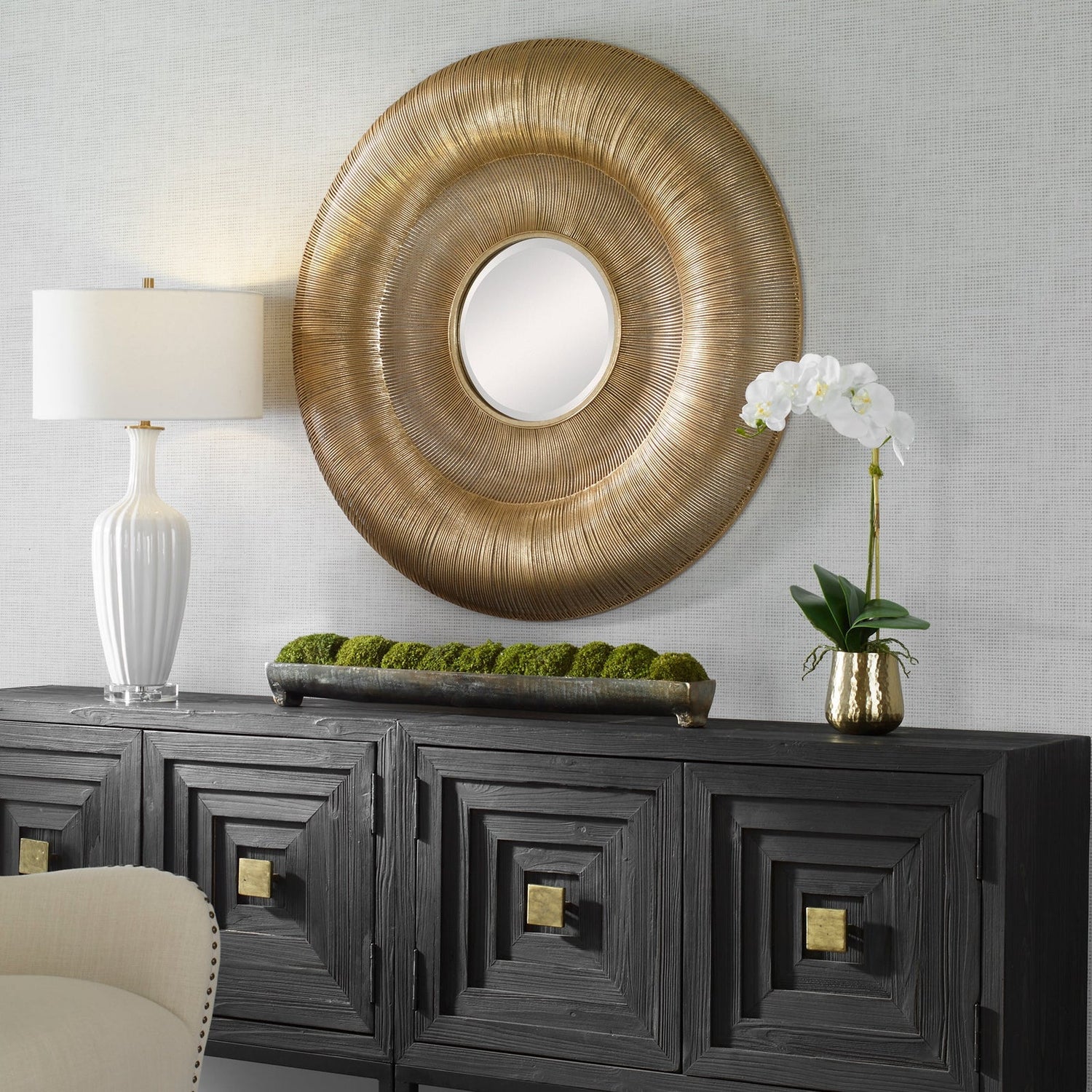 Bauble Round Gold Mirror | Uttermost | Home Elegance USA