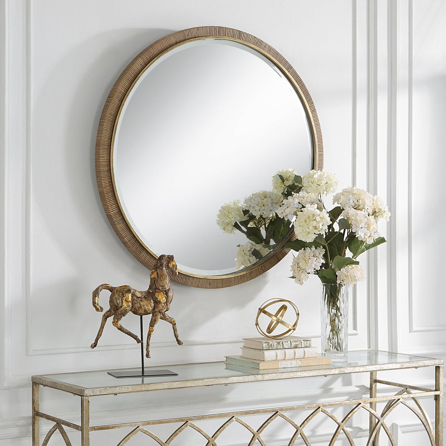 Uttermost Paradise Round Rattan Mirror - Home Elegance USA
