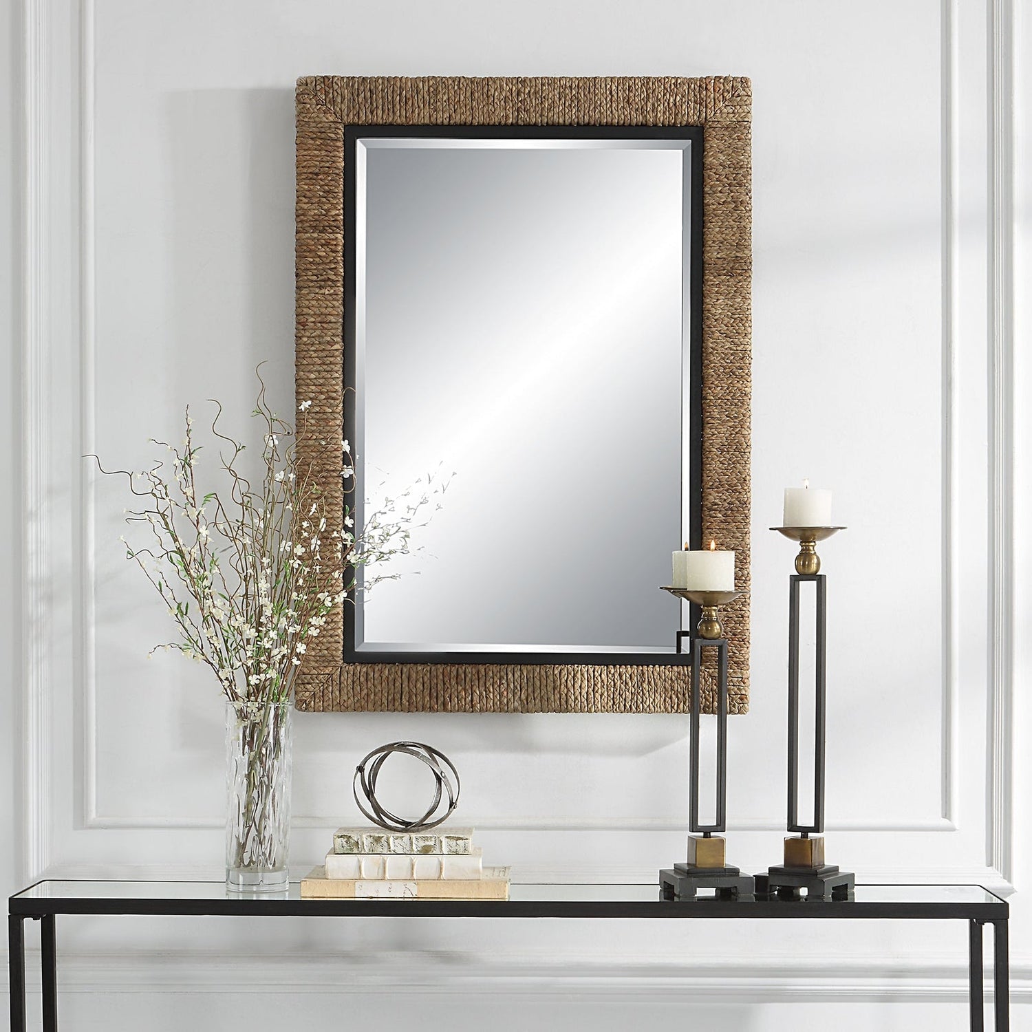 Uttermost Island Braided Straw Mirror - Home Elegance USA