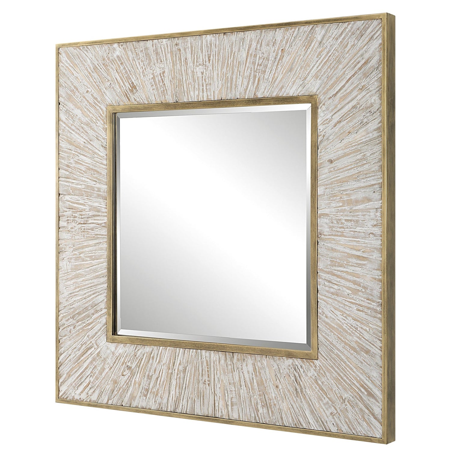 Uttermost Wharton Whitewashed Square Mirror - Home Elegance USA