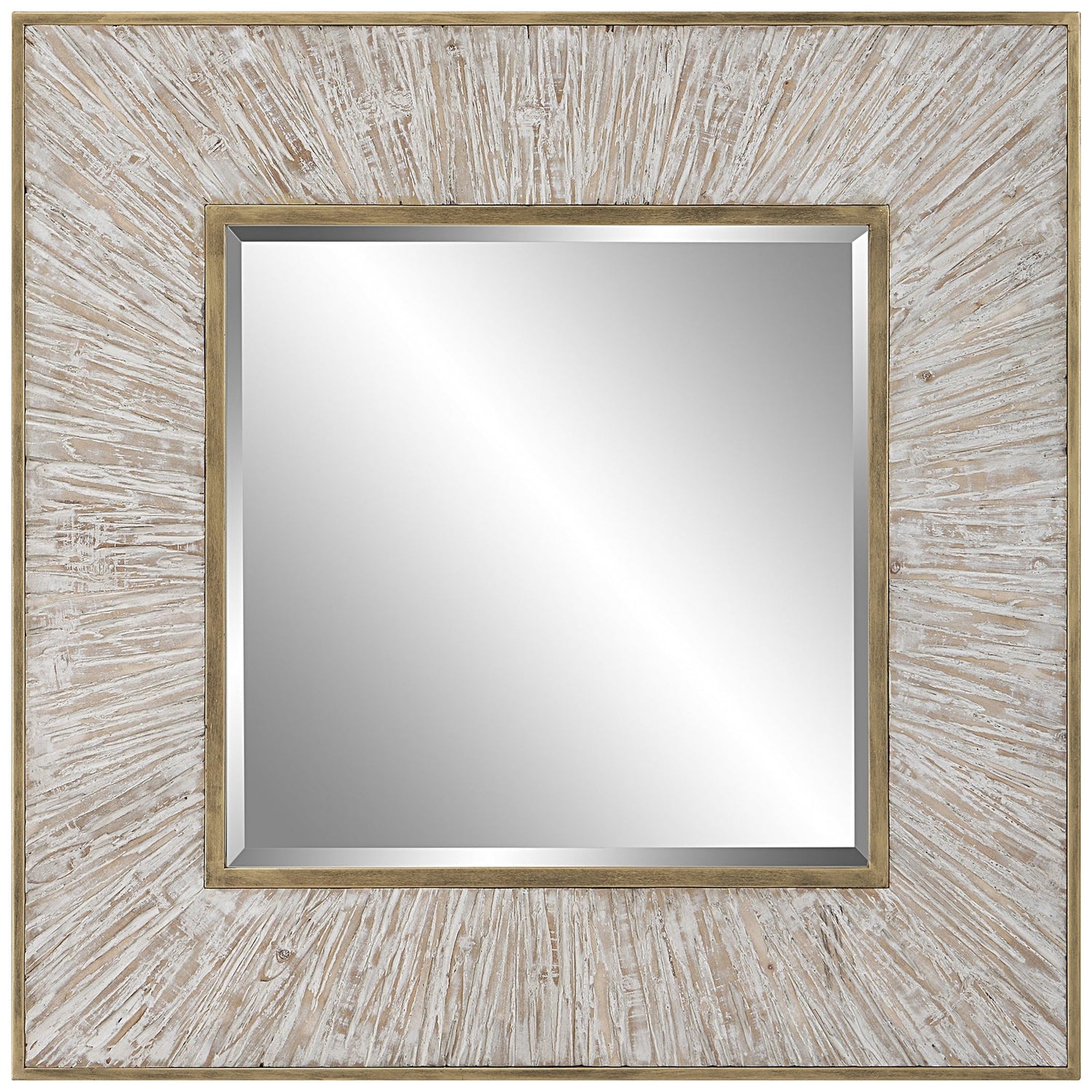 Uttermost Wharton Whitewashed Square Mirror - Home Elegance USA