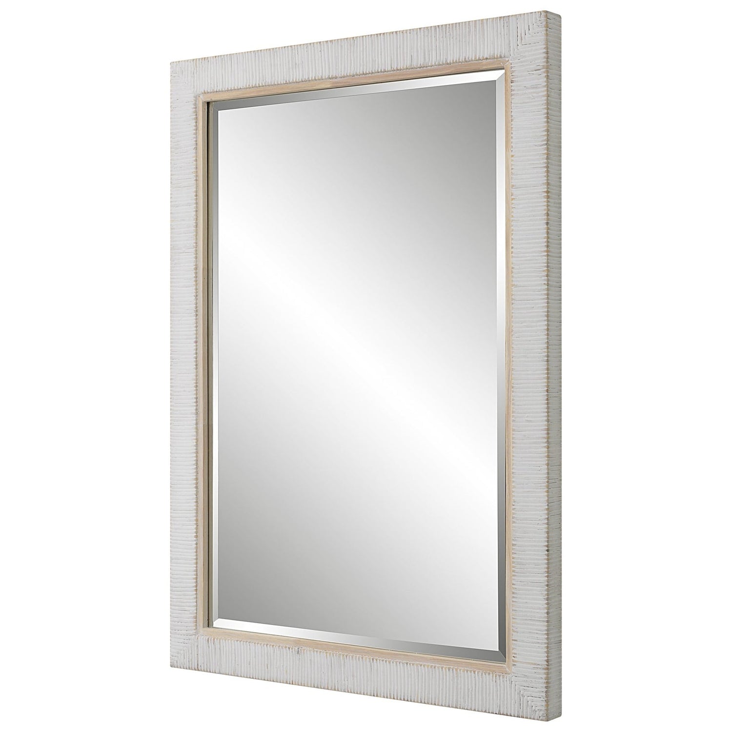 Cape Whitewashed Rattan Mirror | Uttermost | Home Elegance USA