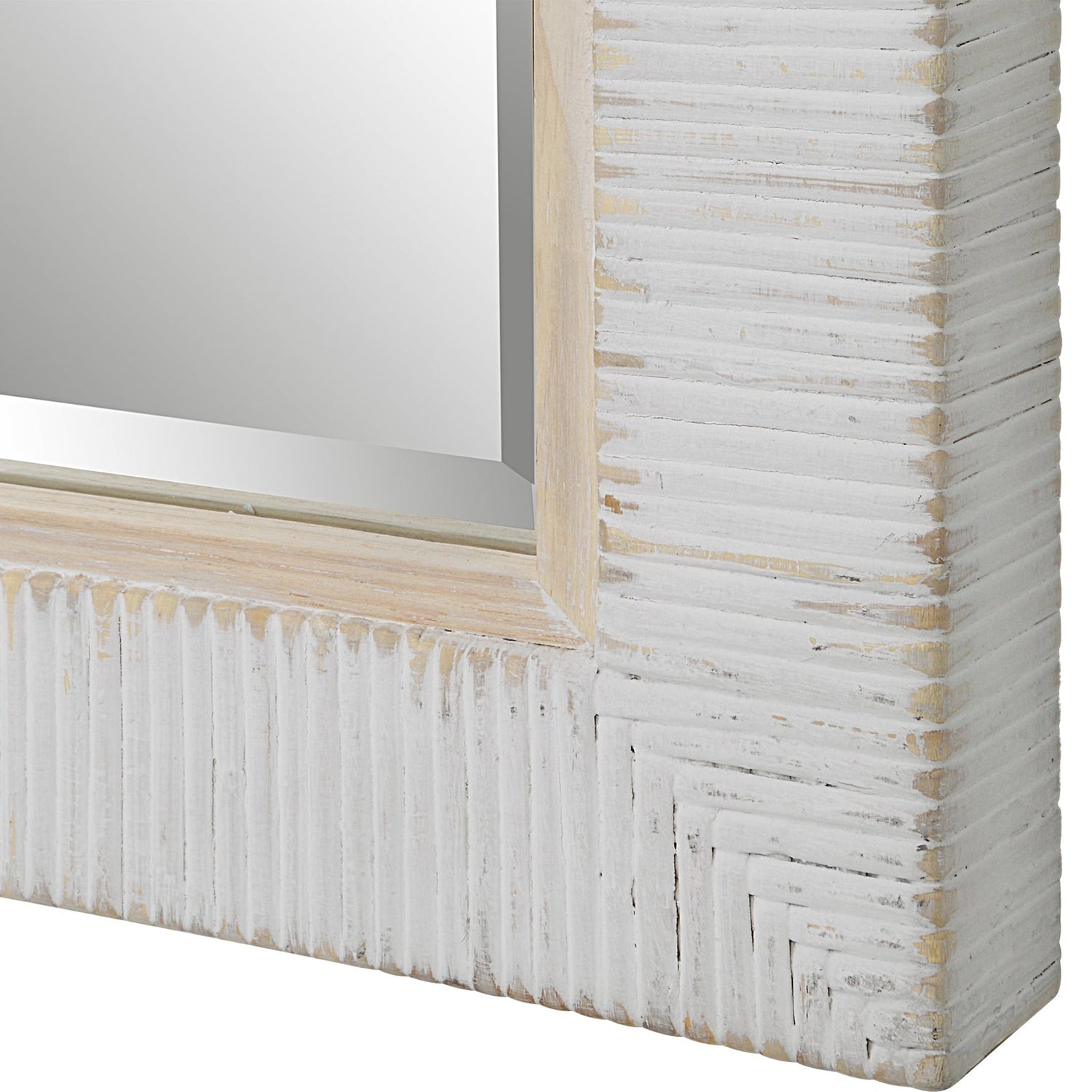 Cape Whitewashed Rattan Mirror | Uttermost | Home Elegance USA