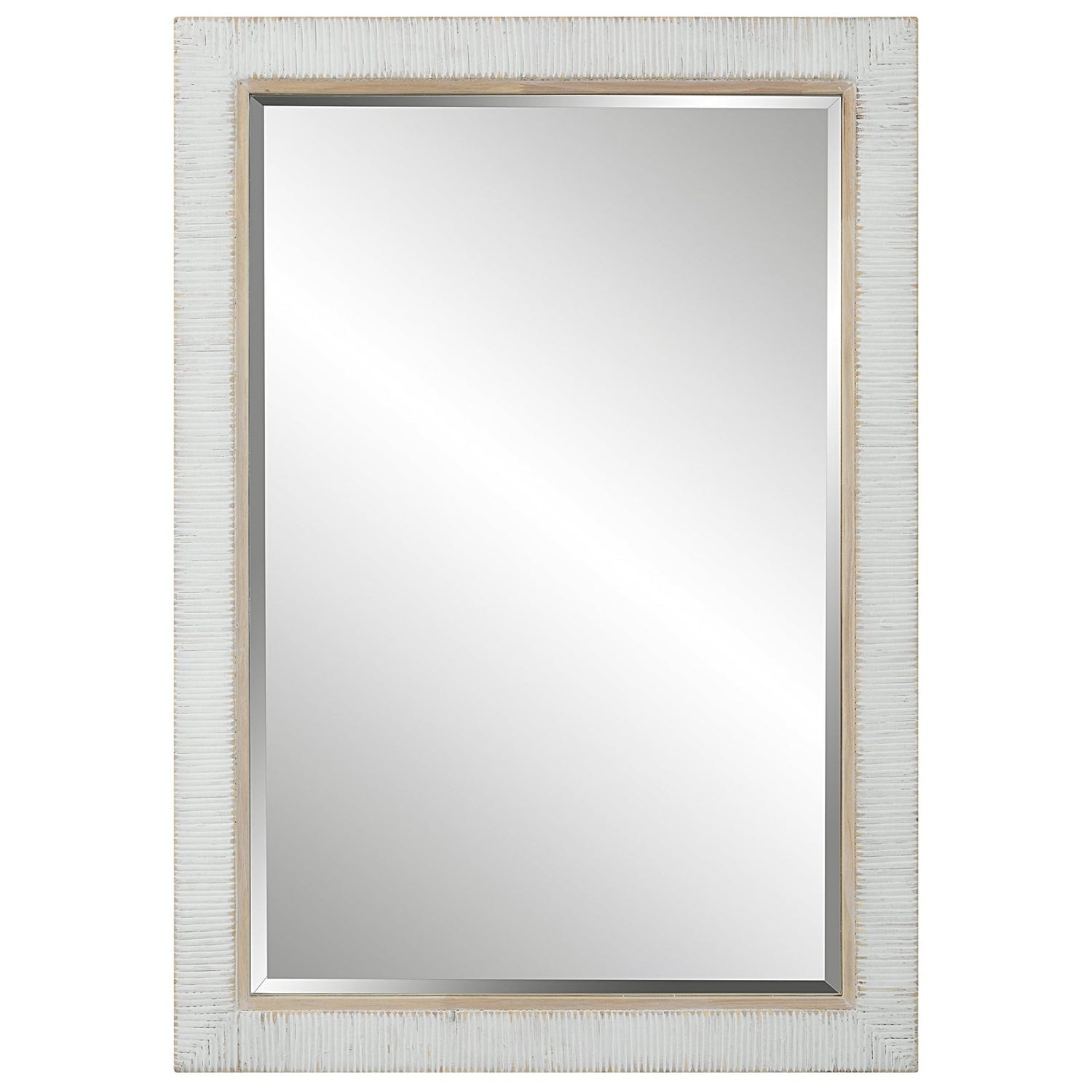 Cape Whitewashed Rattan Mirror | Uttermost | Home Elegance USA