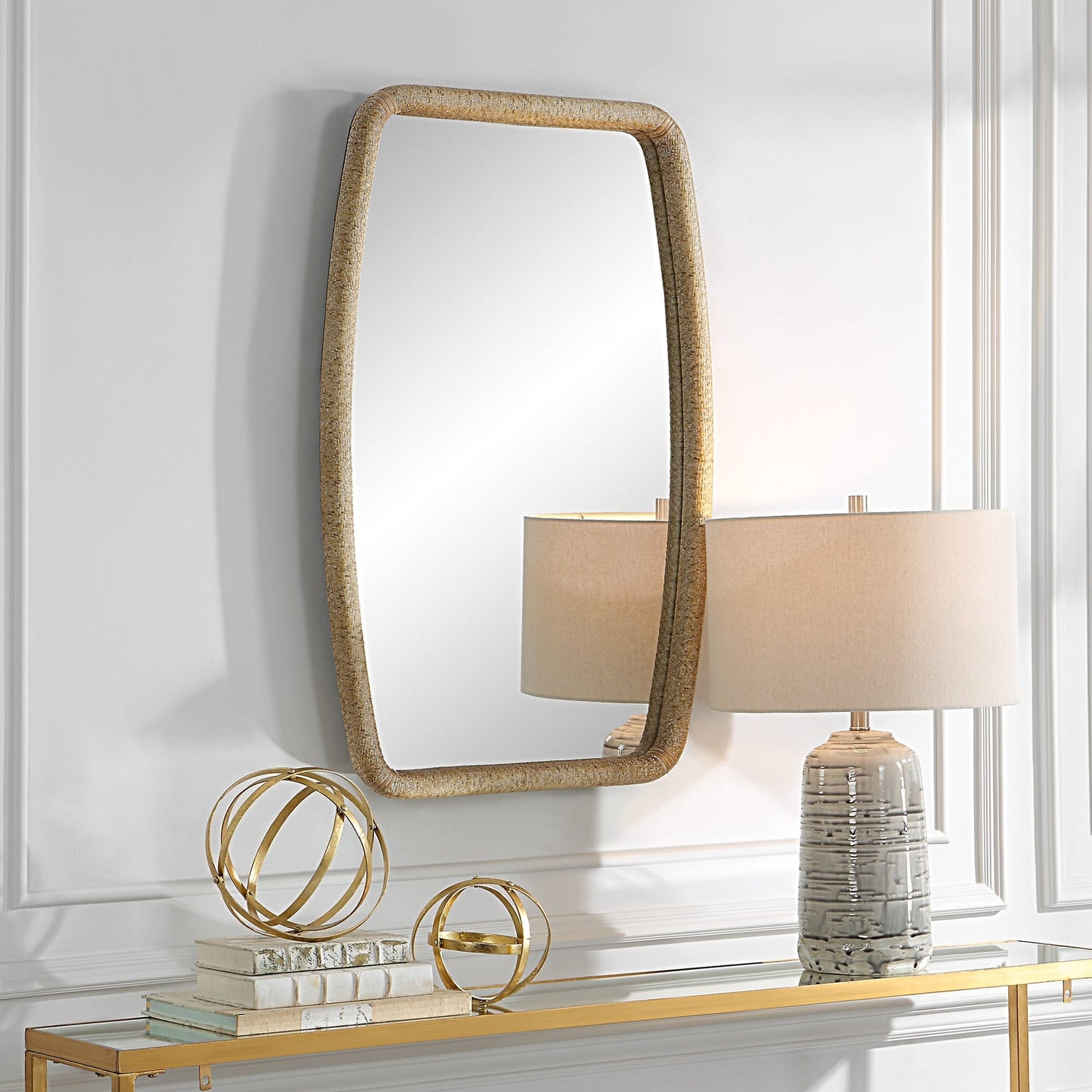 Uttermost Tiki Rattan Mirror - Home Elegance USA