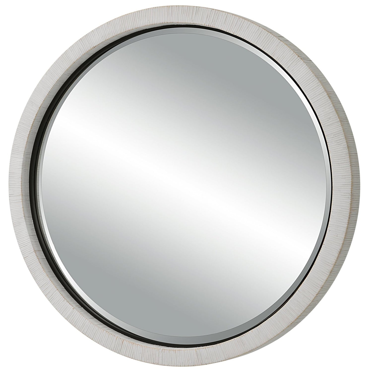 Uttermost Granada Whitewash Round Mirror - Home Elegance USA
