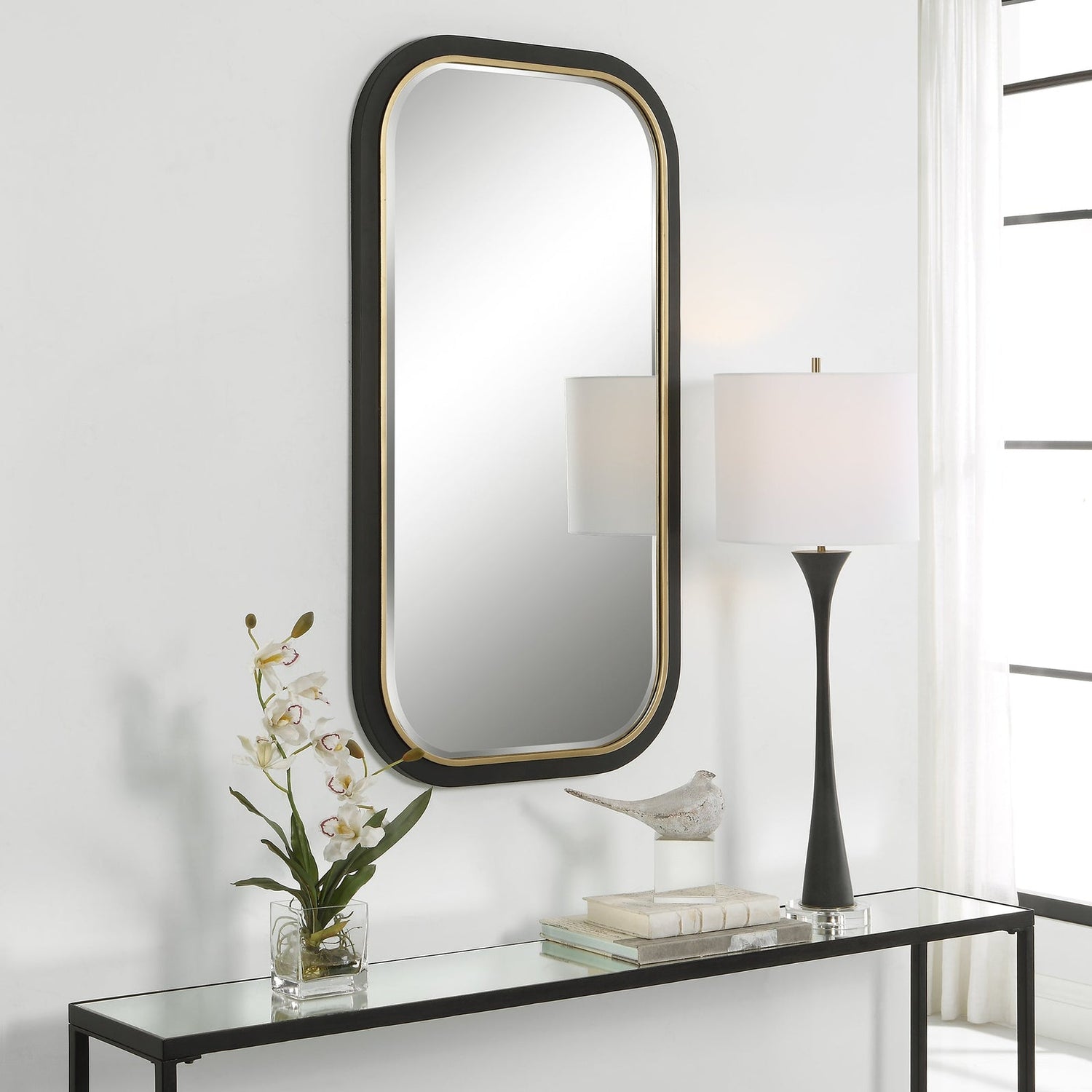 Uttermost Nevaeh Curved Rectangle Mirror - Home Elegance USA