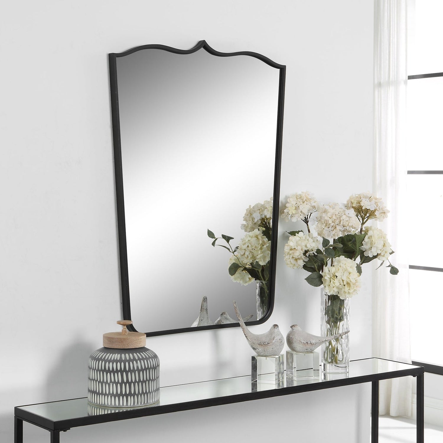 Uttermost Tiara Curved Iron Mirror - Home Elegance USA