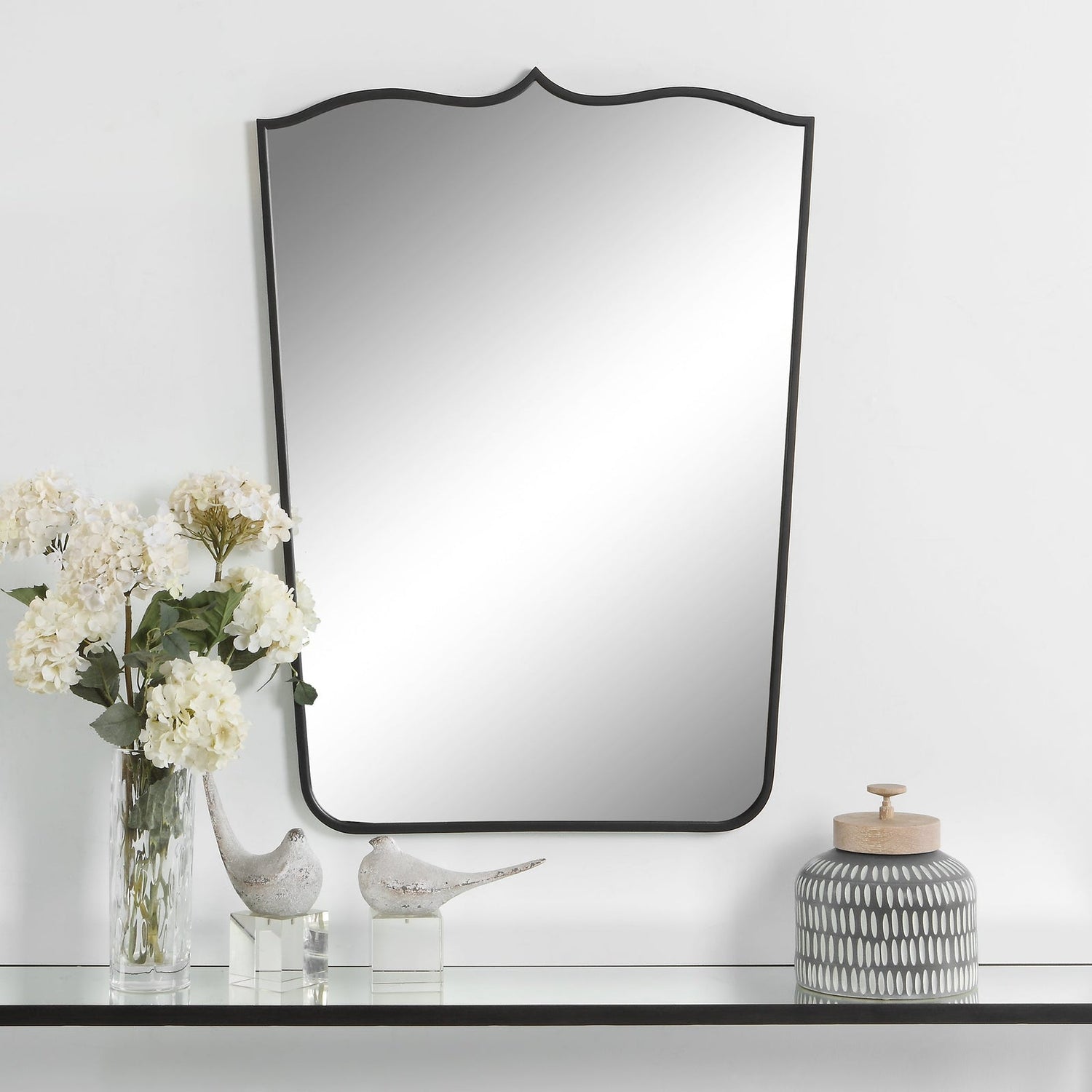 Uttermost Tiara Curved Iron Mirror - Home Elegance USA