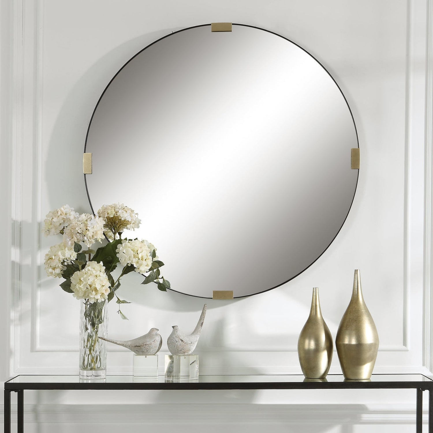Uttermost Clip Modern Round Mirror - Home Elegance USA