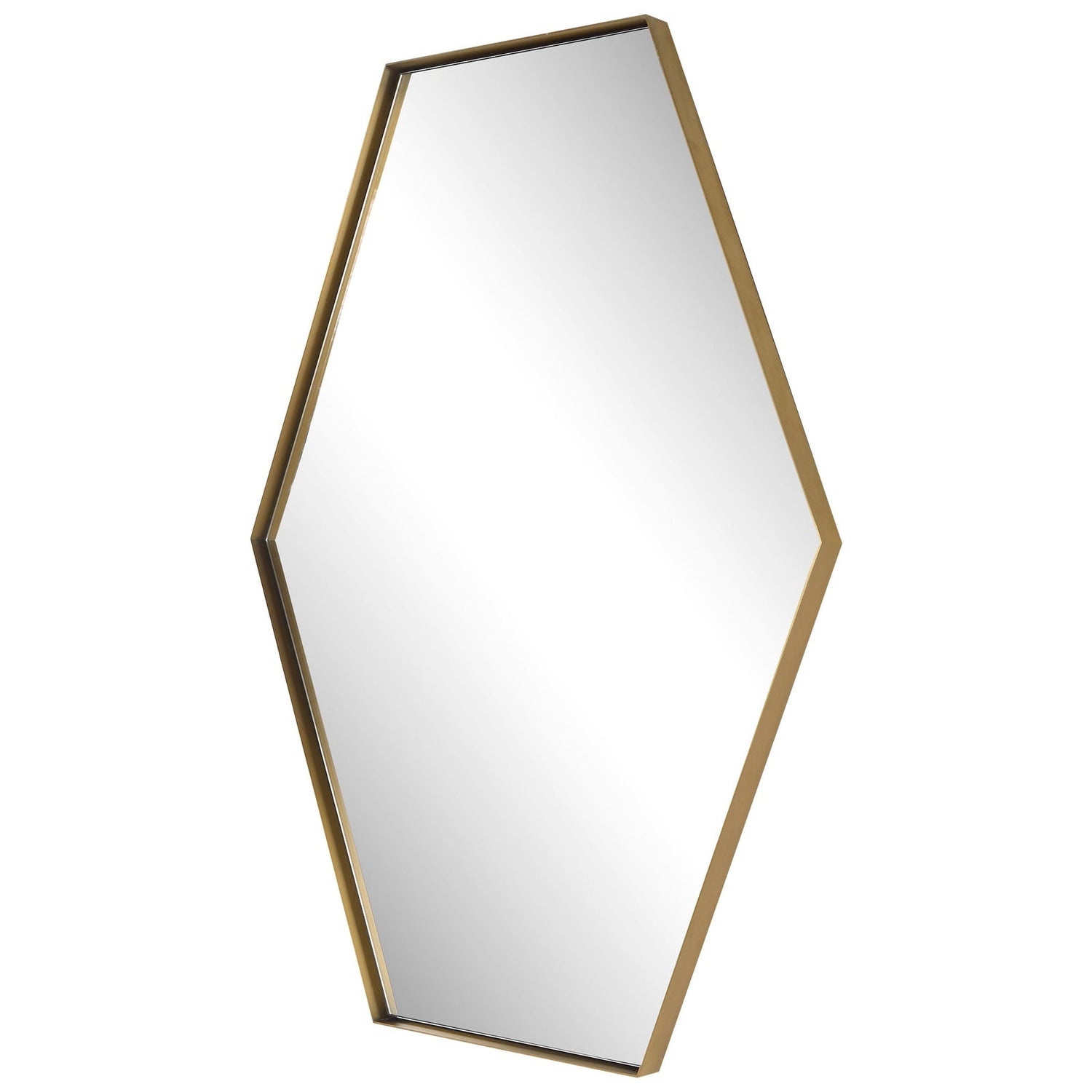 Ankara Brass Hexagon Mirror | Uttermost | Home Elegance USA