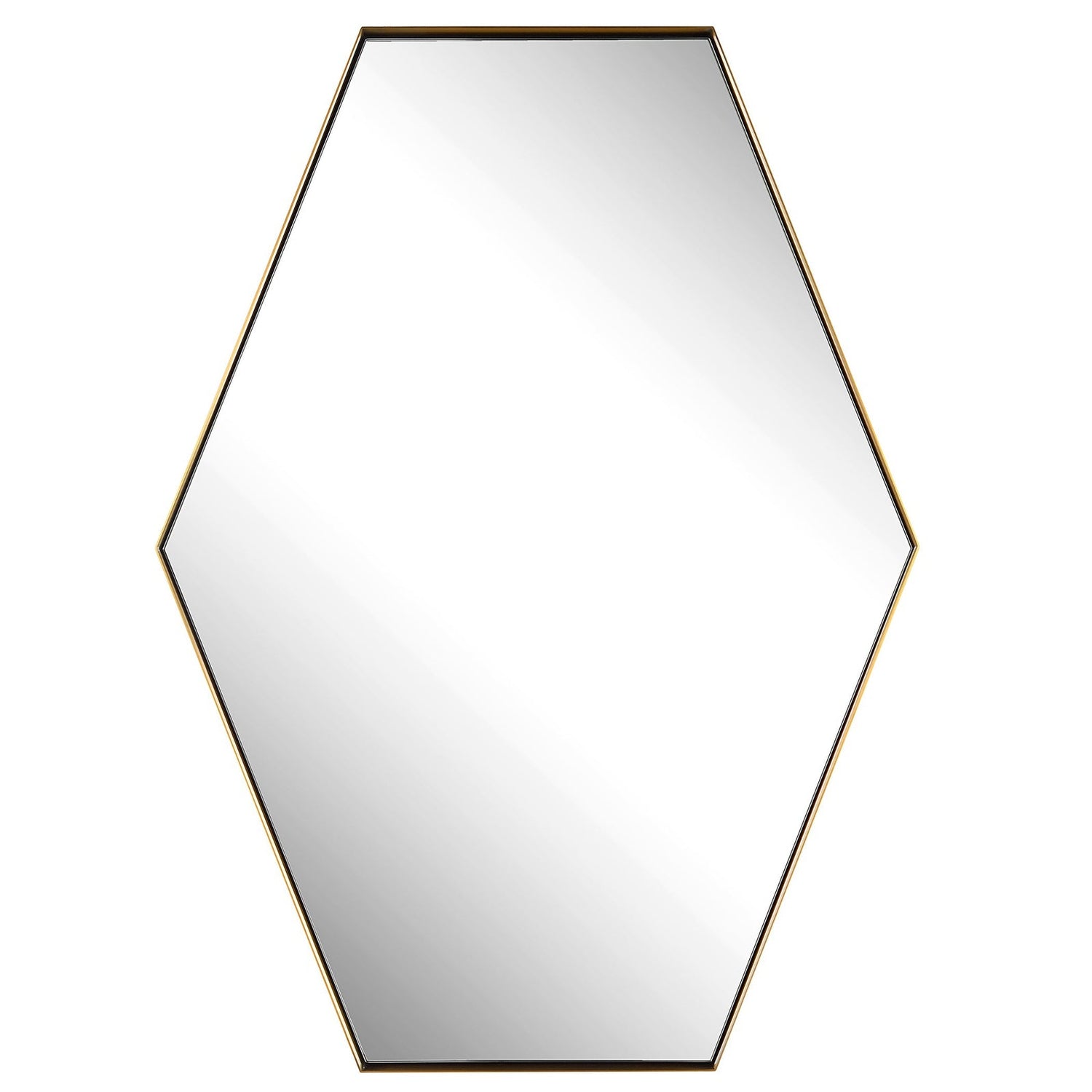 Ankara Brass Hexagon Mirror | Uttermost | Home Elegance USA
