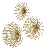 Uttermost Aga Gold Metal Wall Decor - Set Of 3 - Home Elegance USA