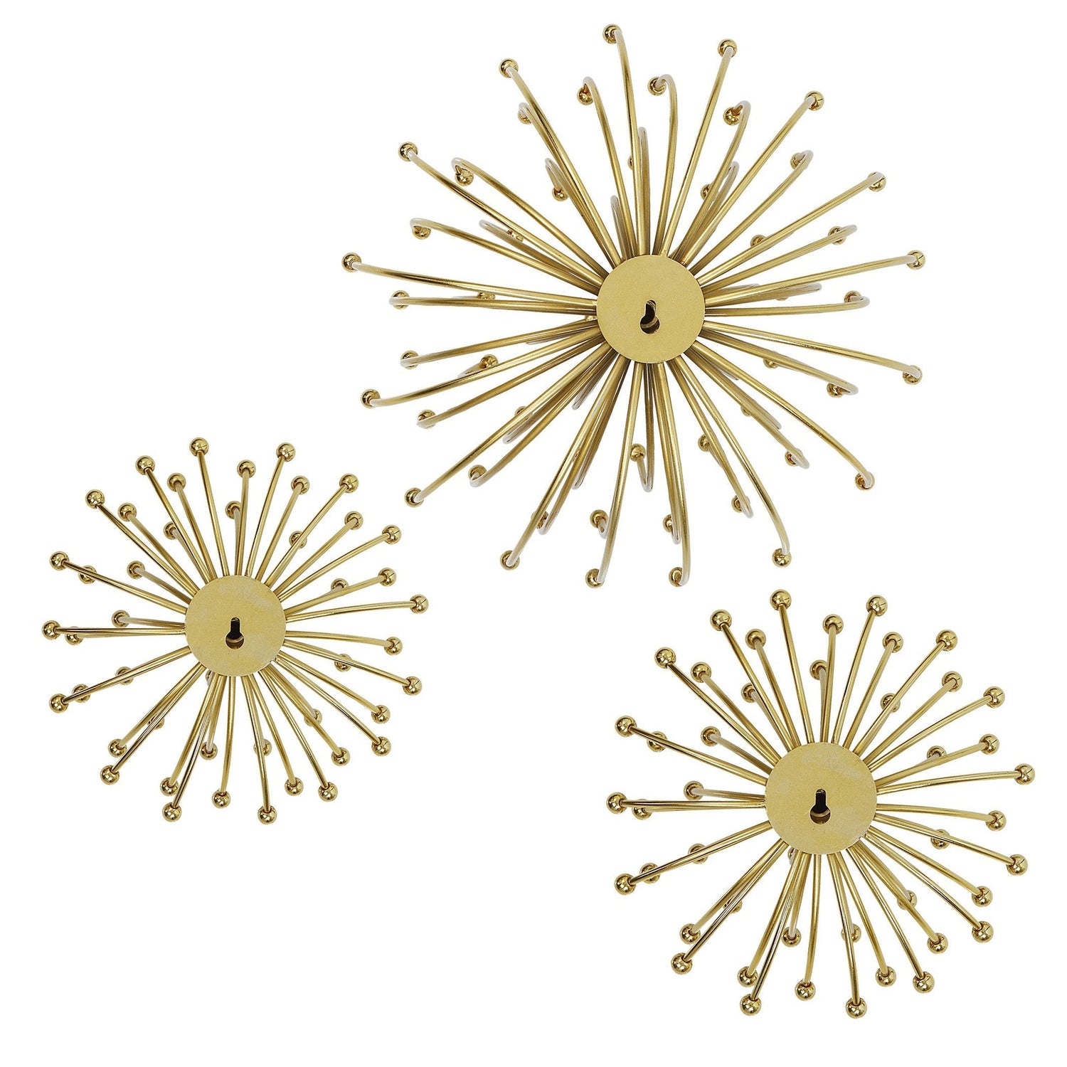 Aga Gold Metal Wall Decor - Set Of 3 | Uttermost | Home Elegance USA