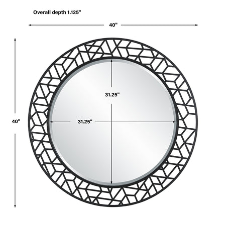 Uttermost Mosaic Metal Round Mirror - Home Elegance USA