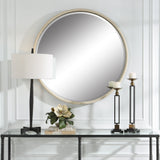 Uttermost Ranchero White Round Mirror - Home Elegance USA