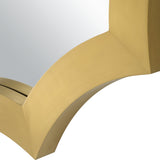 Uttermost Flare Brushed Brass Round Mirror - Home Elegance USA