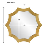 Uttermost Flare Brushed Brass Round Mirror - Home Elegance USA