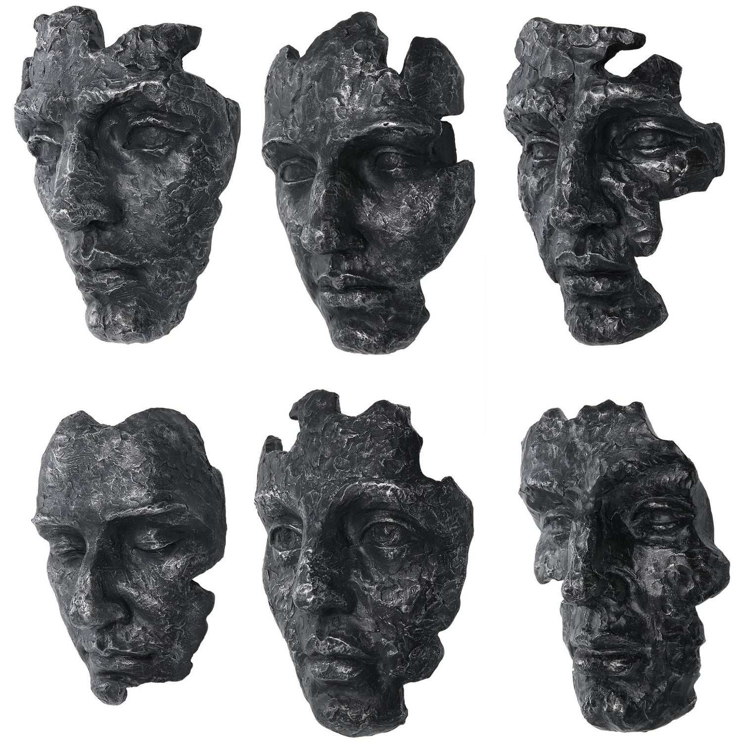 Uttermost Self-Portrait Metallic Wall Decor - Set Of 6 - Home Elegance USA