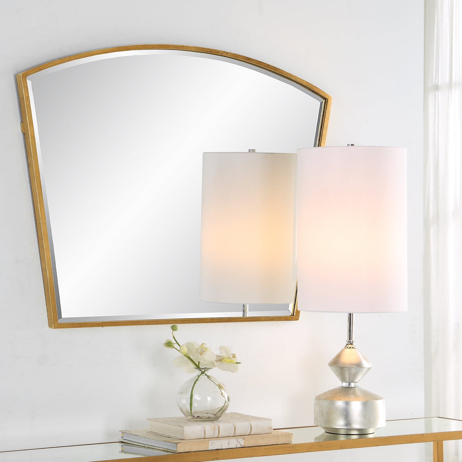 Boundary Gold Arch Mirror | Uttermost | Home Elegance USA