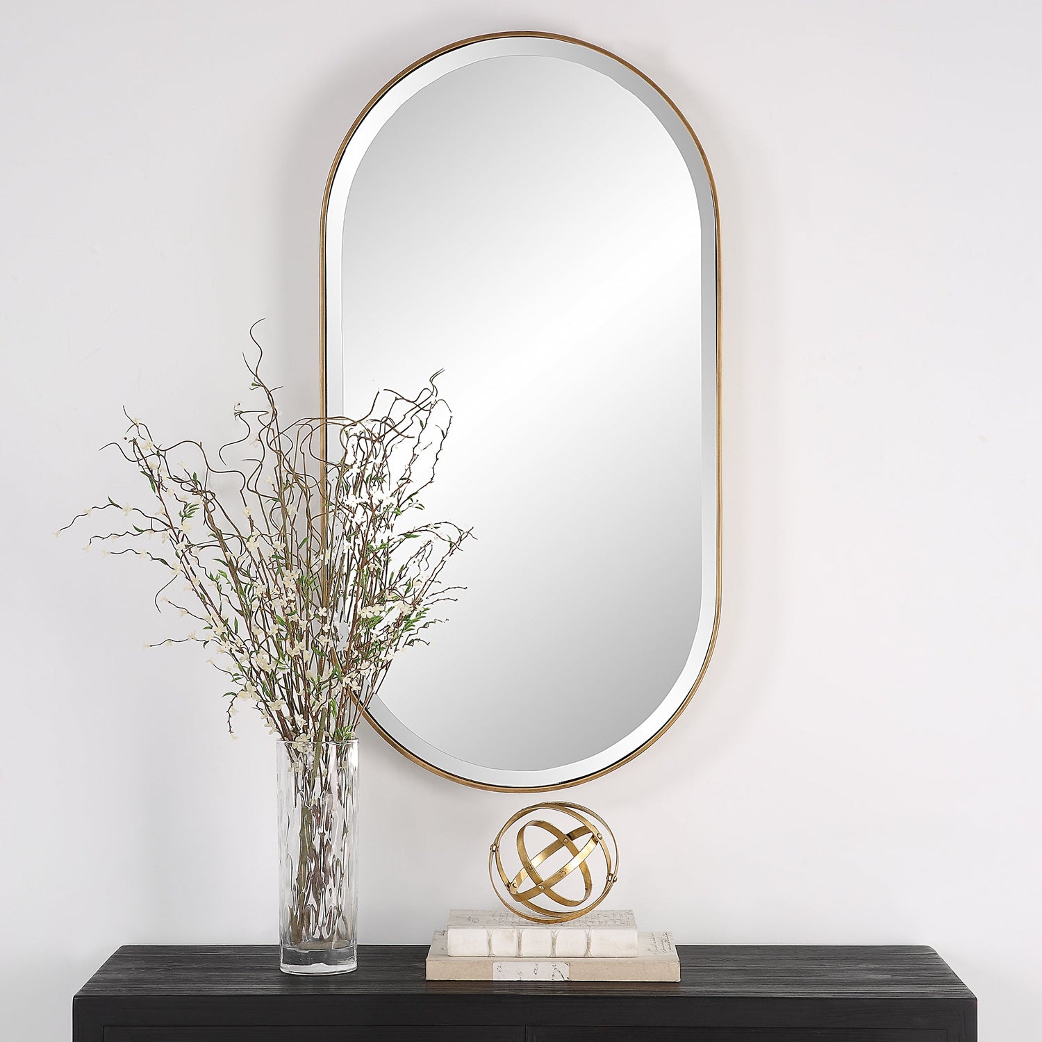Uttermost Lago Oval Gold Mirror - Home Elegance USA