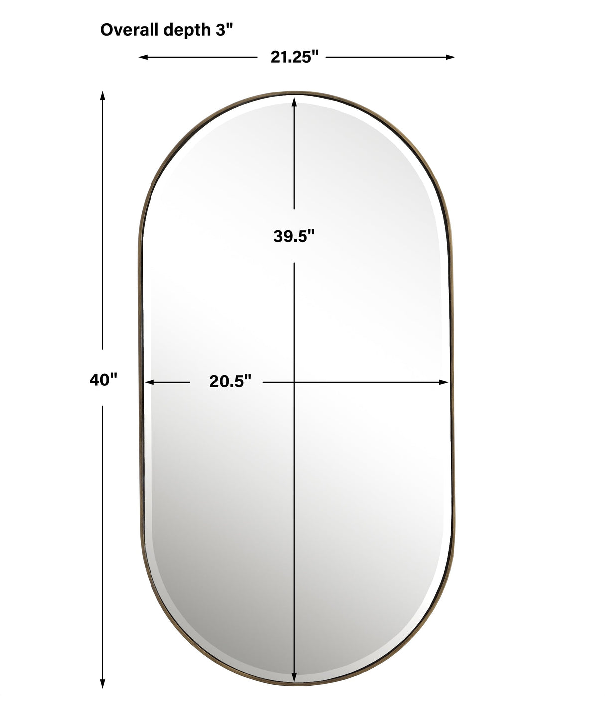 Uttermost Lago Oval Gold Mirror - Home Elegance USA