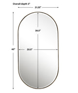 Uttermost Lago Oval Gold Mirror - Home Elegance USA