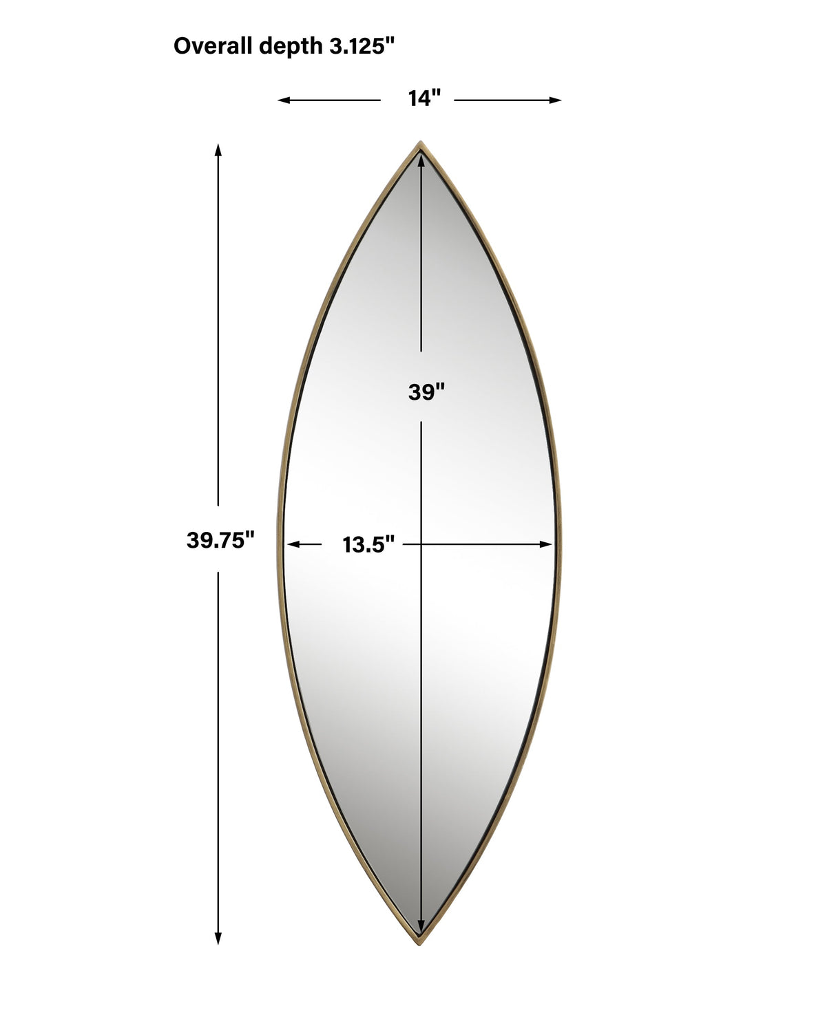 Uttermost Ellipse Gold Mirror - Home Elegance USA