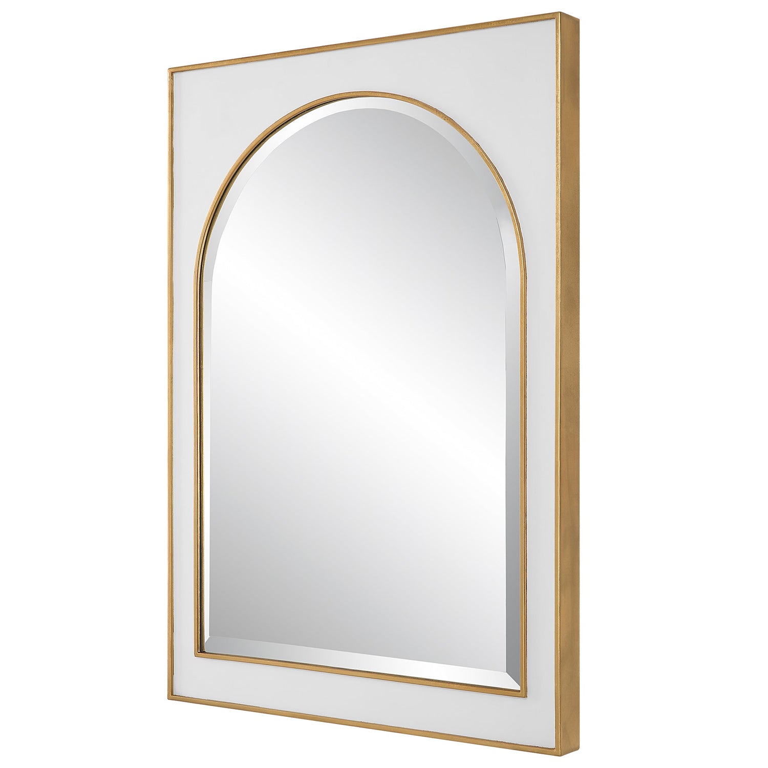 Crisanta Gloss White Arch Mirror | Uttermost | Home Elegance USA