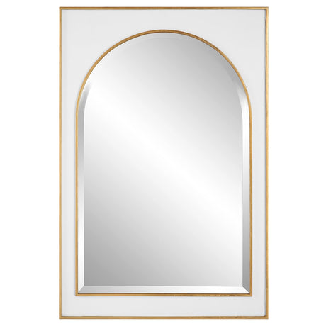 Crisanta Gloss White Arch Mirror | Uttermost | Home Elegance USA