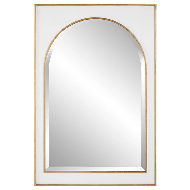 Crisanta Gloss White Arch Mirror | Uttermost | Home Elegance USA
