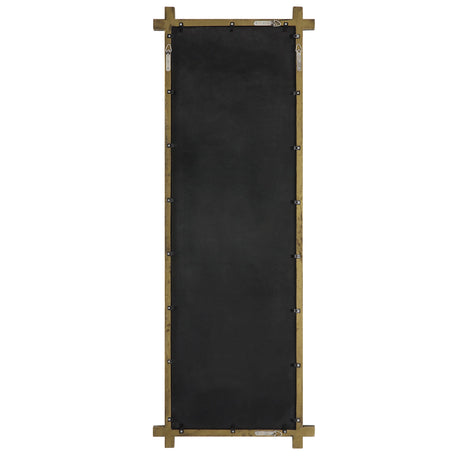 Abanu Ribbed Gold Dressing Mirror | Uttermost | Home Elegance USA