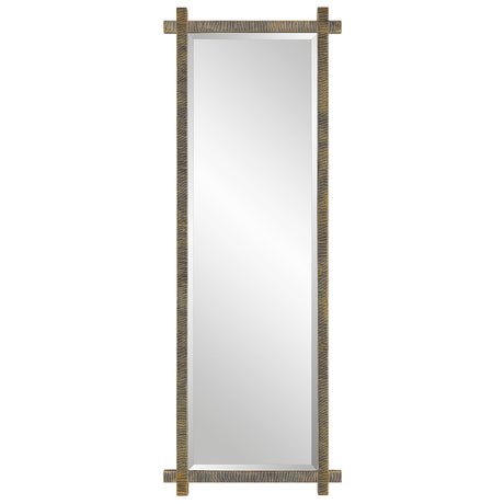 Uttermost Abanu Ribbed Gold Dressing Mirror - Home Elegance USA