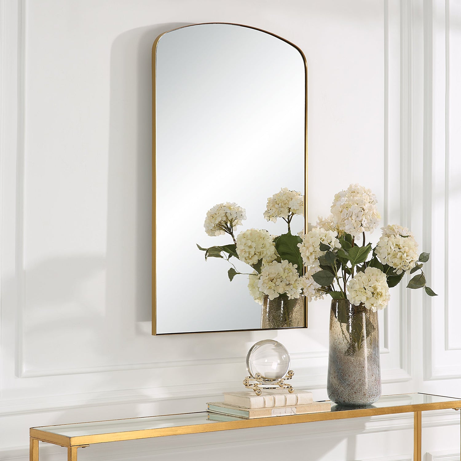 Uttermost Tordera Brass Arch Mirror - Home Elegance USA