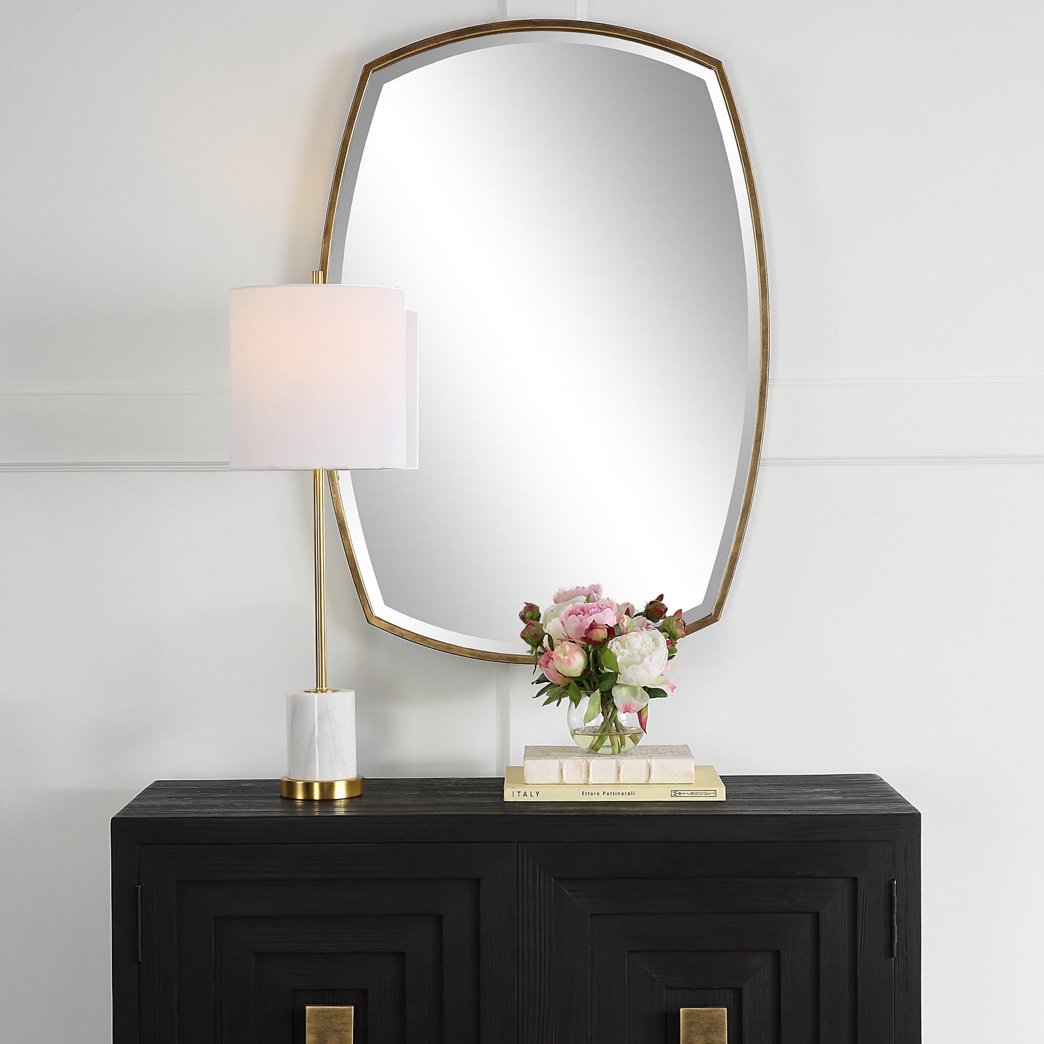 Uttermost Varenna Aged Gold Vanity Mirror - Home Elegance USA