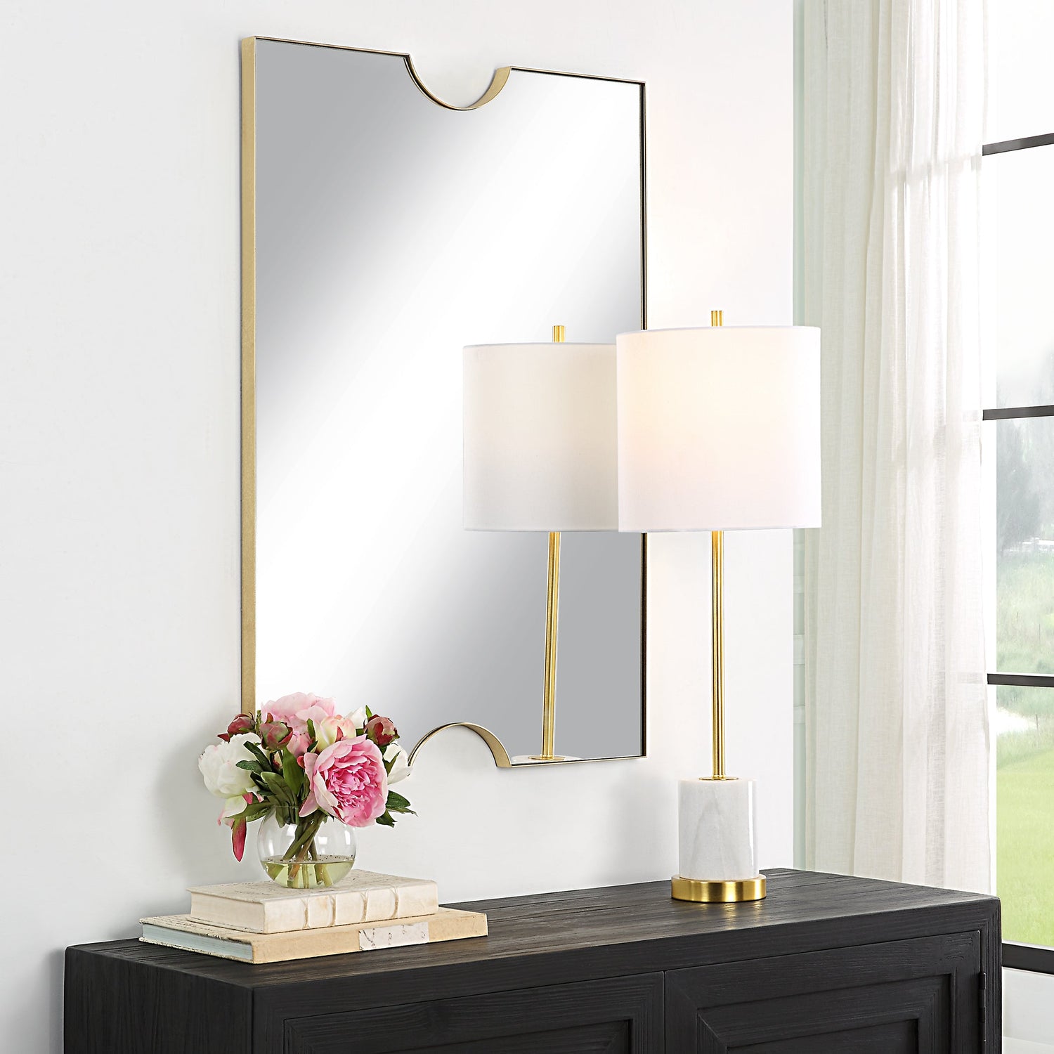 Uttermost Ticket Gold Vanity Mirror - Home Elegance USA