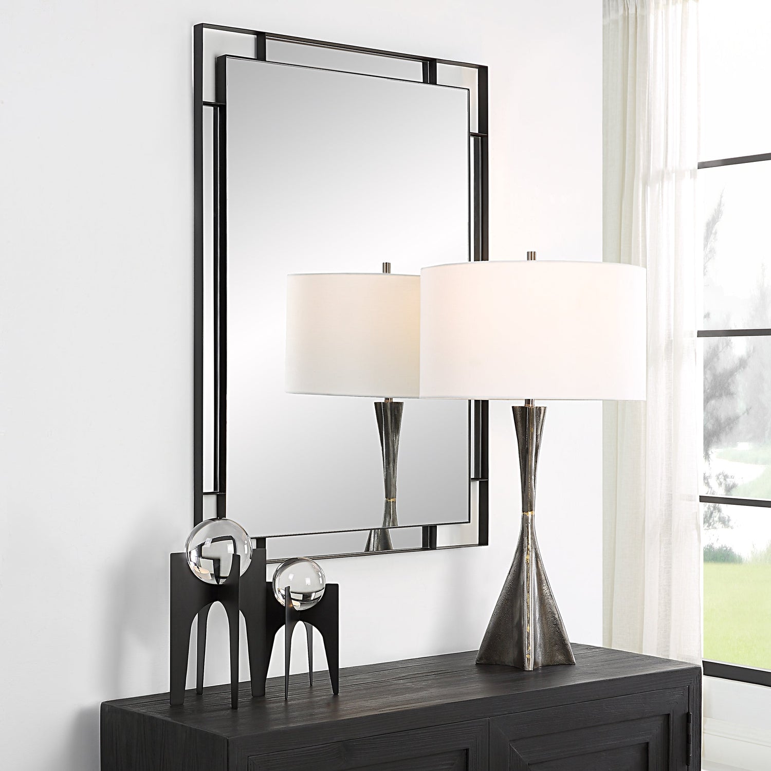Uttermost Stellan Black Mirror - Home Elegance USA