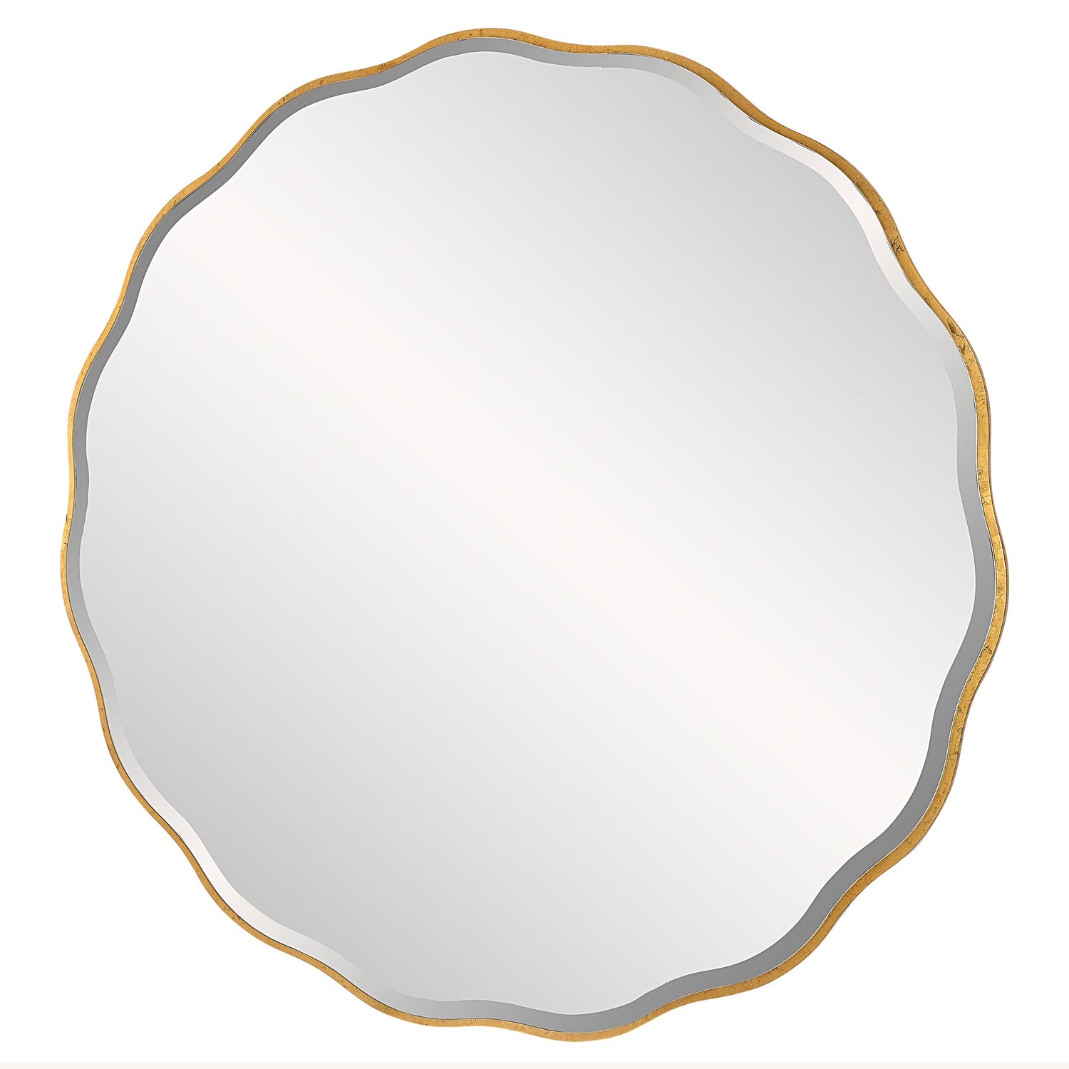 Aneta Large Gold Round Mirror | Uttermost | Home Elegance USA