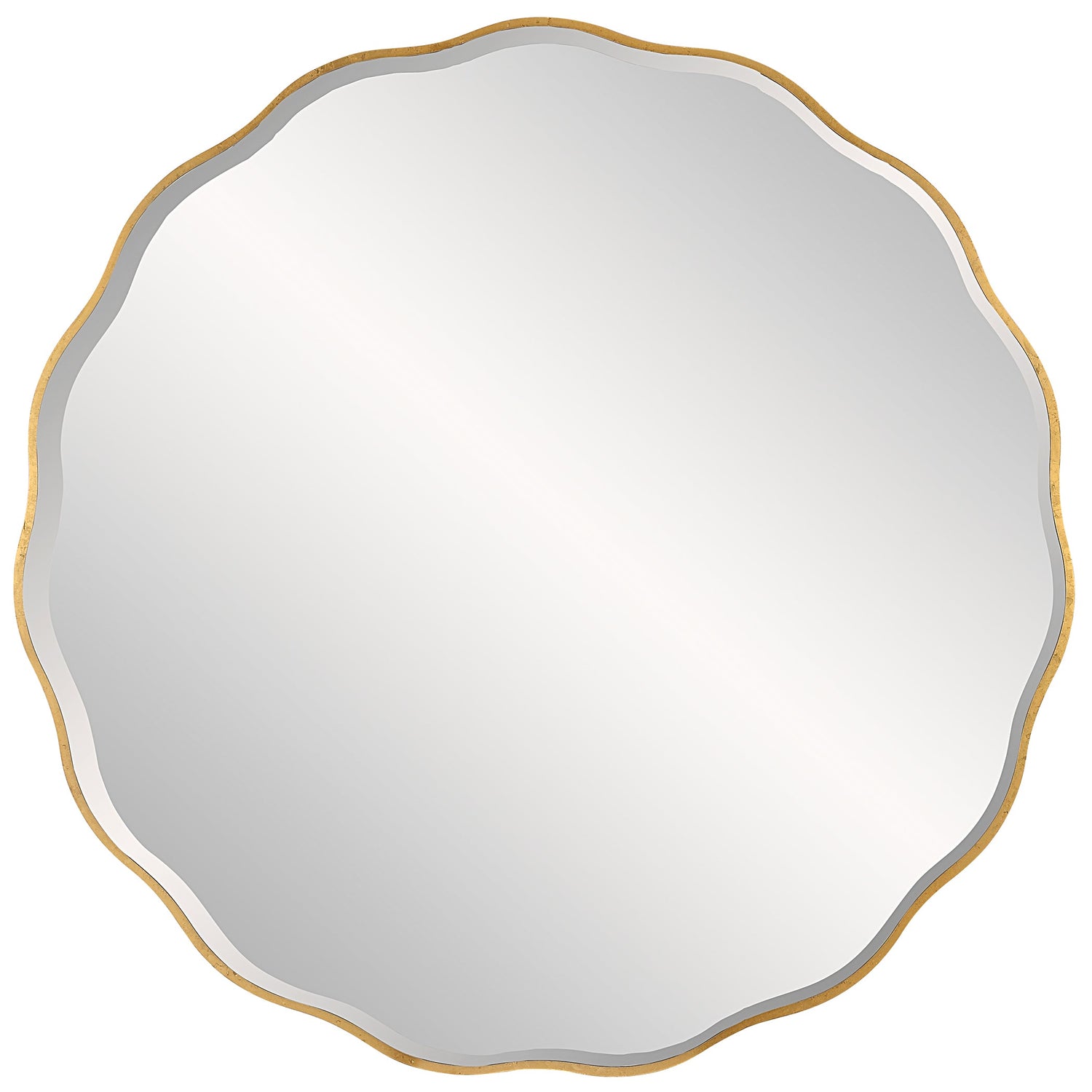 Aneta Large Gold Round Mirror | Uttermost | Home Elegance USA