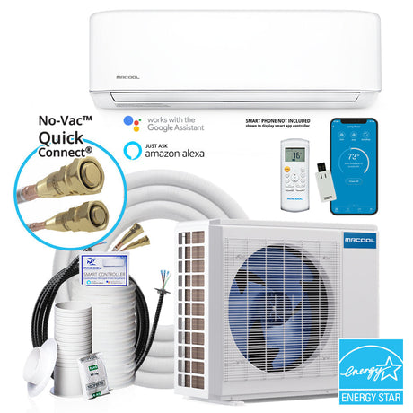 Mrcool Diy 36K Btu Ductless Mini Split Heat Pump Complete System, Energy Star, 4Th Gen, Diy-36-Hp-Wm-230C25