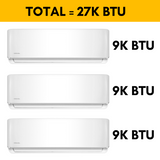 MRCOOL DIY Mini Split - 27,000 BTU 3 Zone Ductless Air Conditioner and Heat Pump with 16 ft. Install Kit, DIYM336HPW00C00 - Home Elegance USA