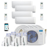MRCOOL DIY Mini Split - 42,000 BTU 4 Zone Ductless Air Conditioner and Heat Pump with 50 ft. Install Kit, DIYM436HPW02C194 - Home Elegance USA